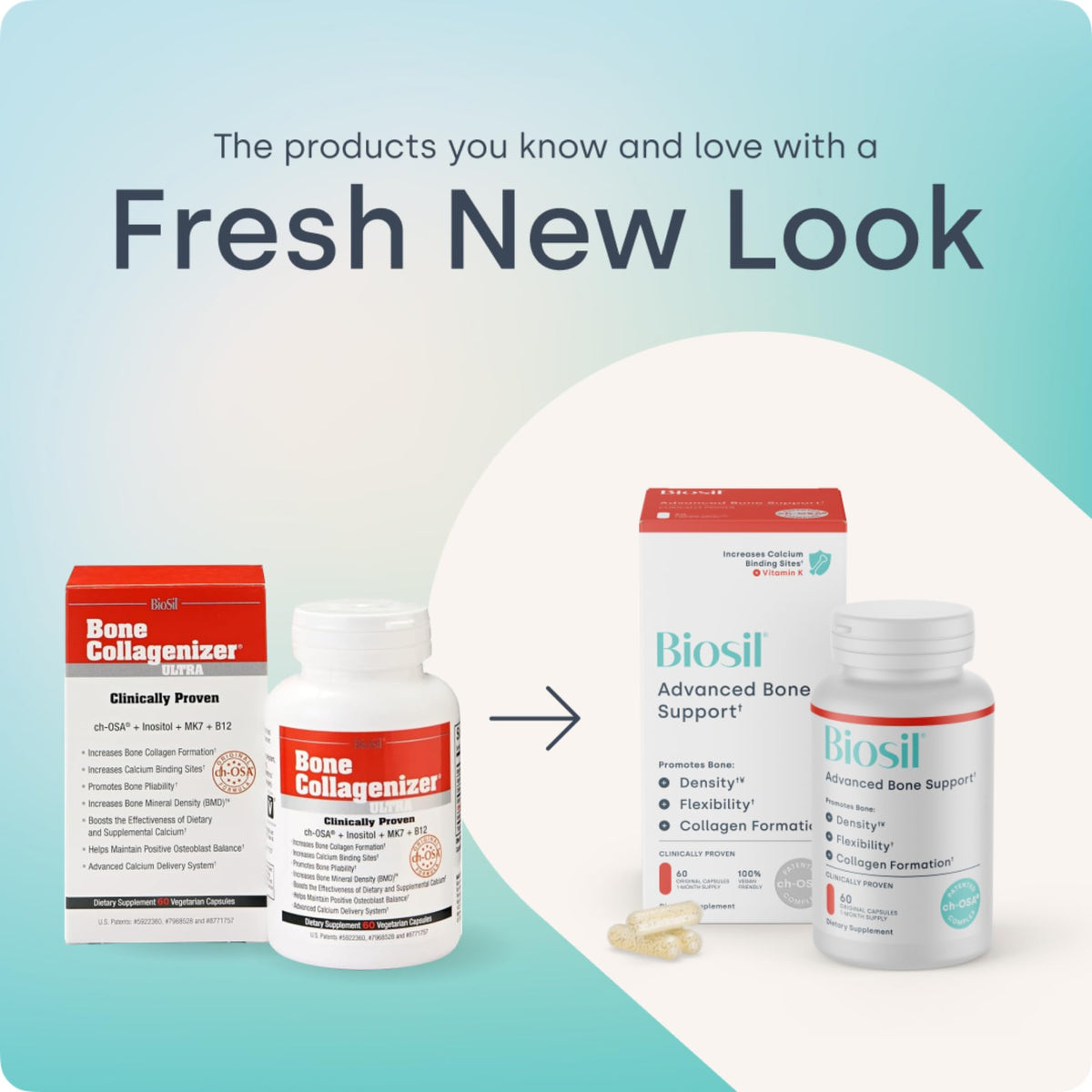 Biosil Complément Alimentaire Soutien Osseux 60 Capsules - emballage