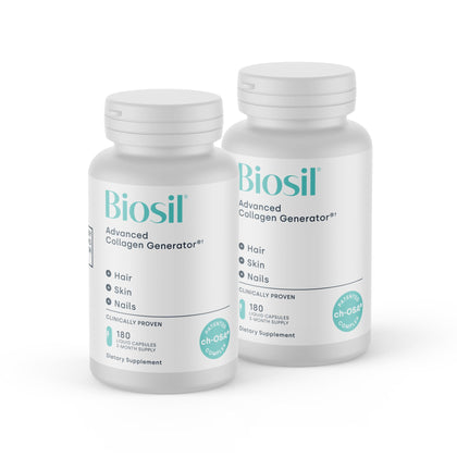 Biosil complément collagène 180 gélules liquides, vue de face