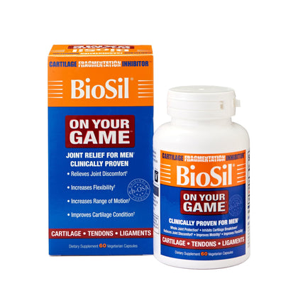 Biosil On Your Game boîte de 60 capsules végétales vue de face
