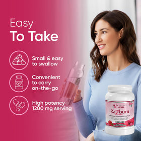 BioSource Labs Razburn complément alimentaire 60 capsules sur fond blanc