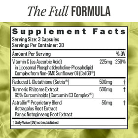 BIOSTACK Cell Shield 500mg Glutathione Liposomal côté