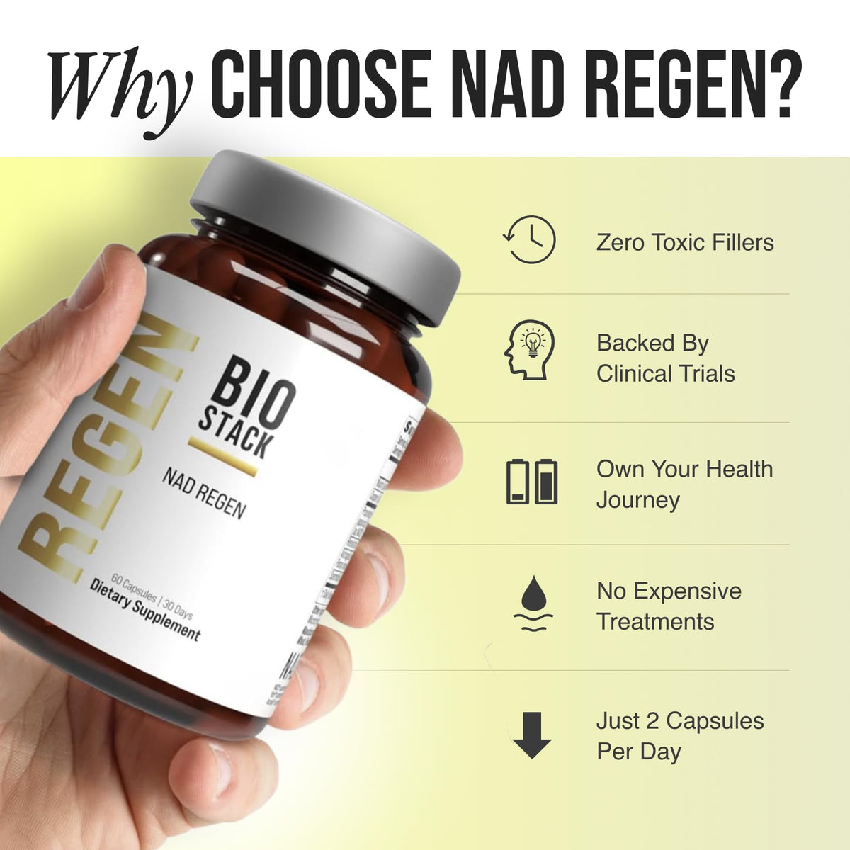 BIOSTACK NAD Regen complément sur fond neutre