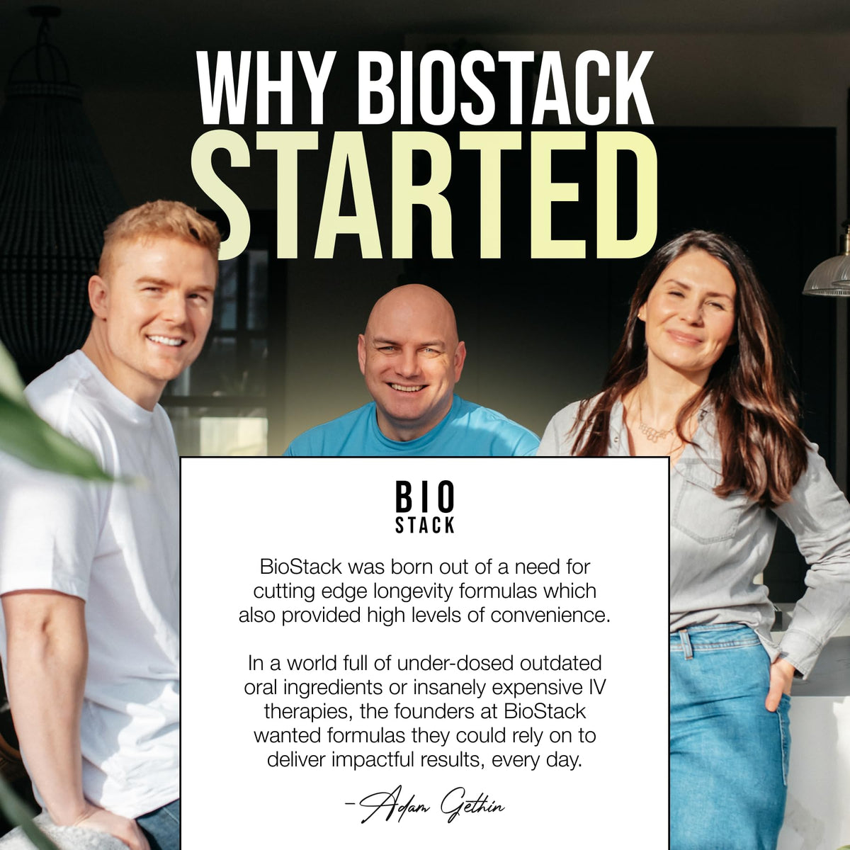 BIOSTACK NAD Regen gélules avec des ingrédients naturels en arrière-plan