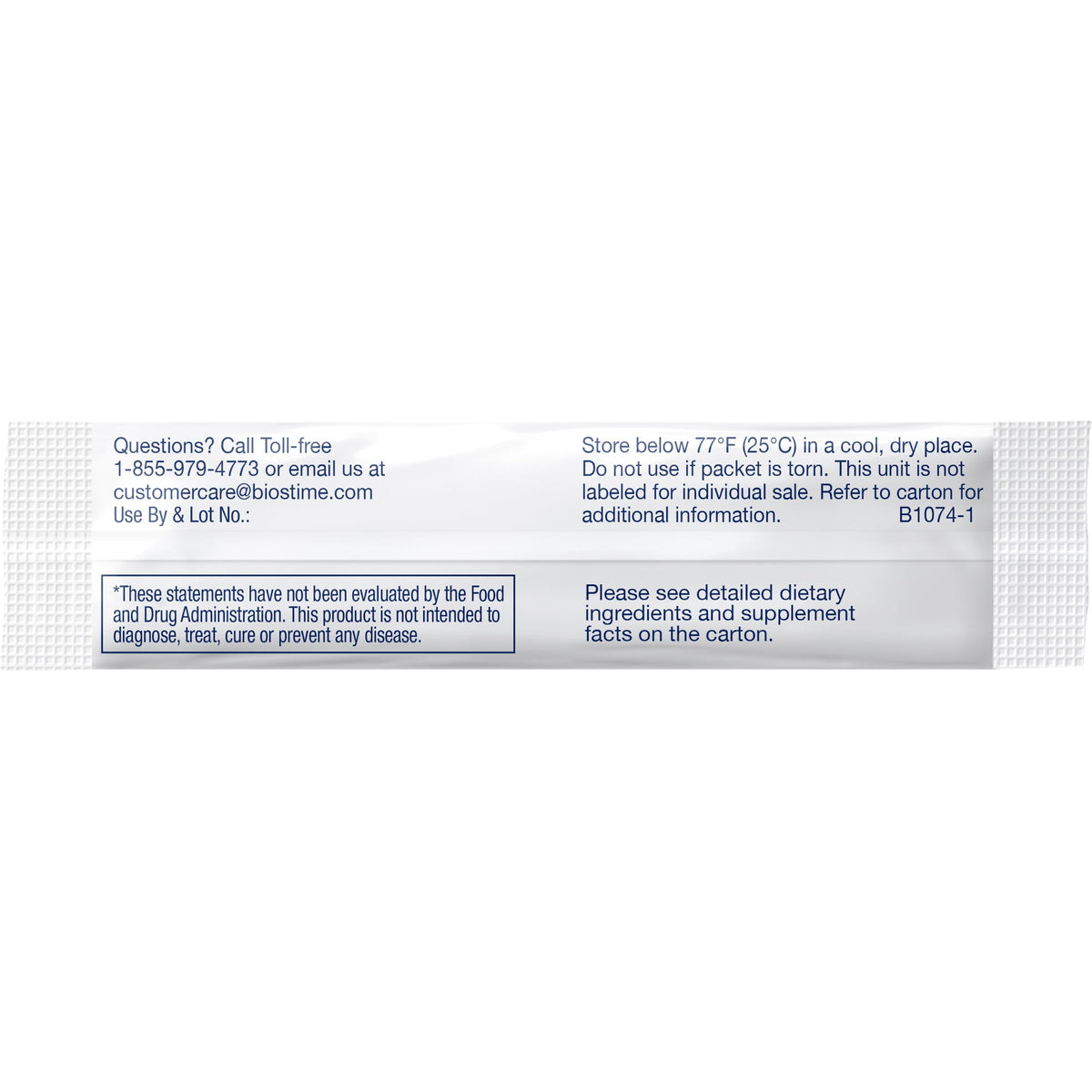 Biostime Baby & Kids Dual Defense sachets avec des aliments