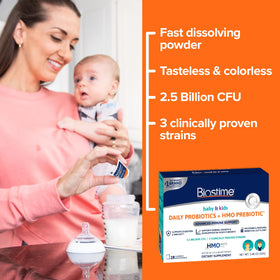 Biostime Probiotique en Poudre emballage avec informations nutritionnelles