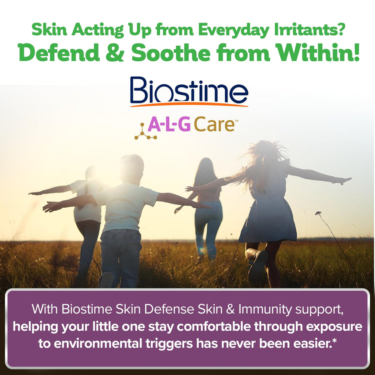 Biostime Skin Defense sachets sur une table