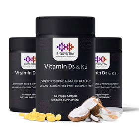 Biosyntra Vitamine D3 + K2 flacon de 60 gélules végétales