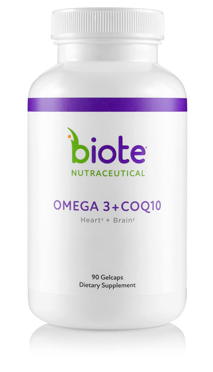 Biote Omega 3 + CoQ10 90 gélules en vue de face