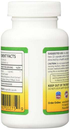 Biotech Nutritions Capsules d'Acide Ellagique 1120 mg étiquette détail