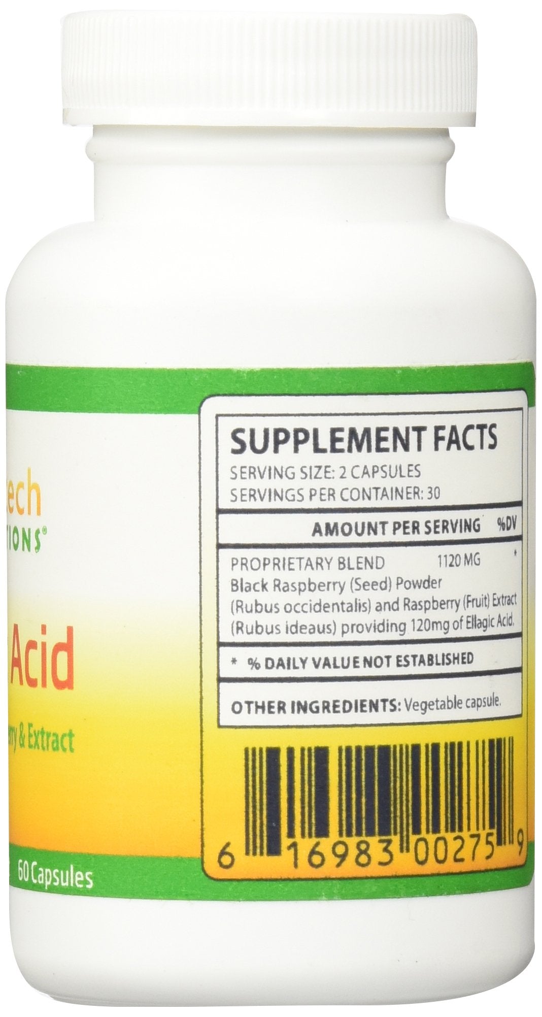 Biotech Nutritions Capsules d'Acide Ellagique 60 capsules dans l'emballage