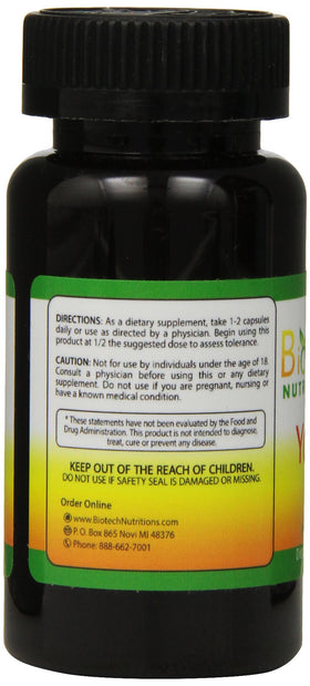 Biotech Nutritions Yohimbine HCl 120 gélules arrière