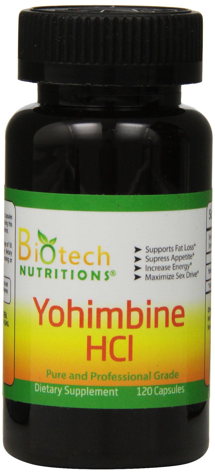 Biotech Nutritions Yohimbine HCl 120 gélules avant
