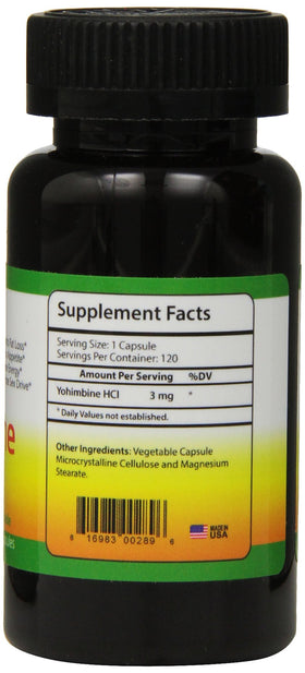 Biotech Nutritions Yohimbine HCl 120 gélules côté