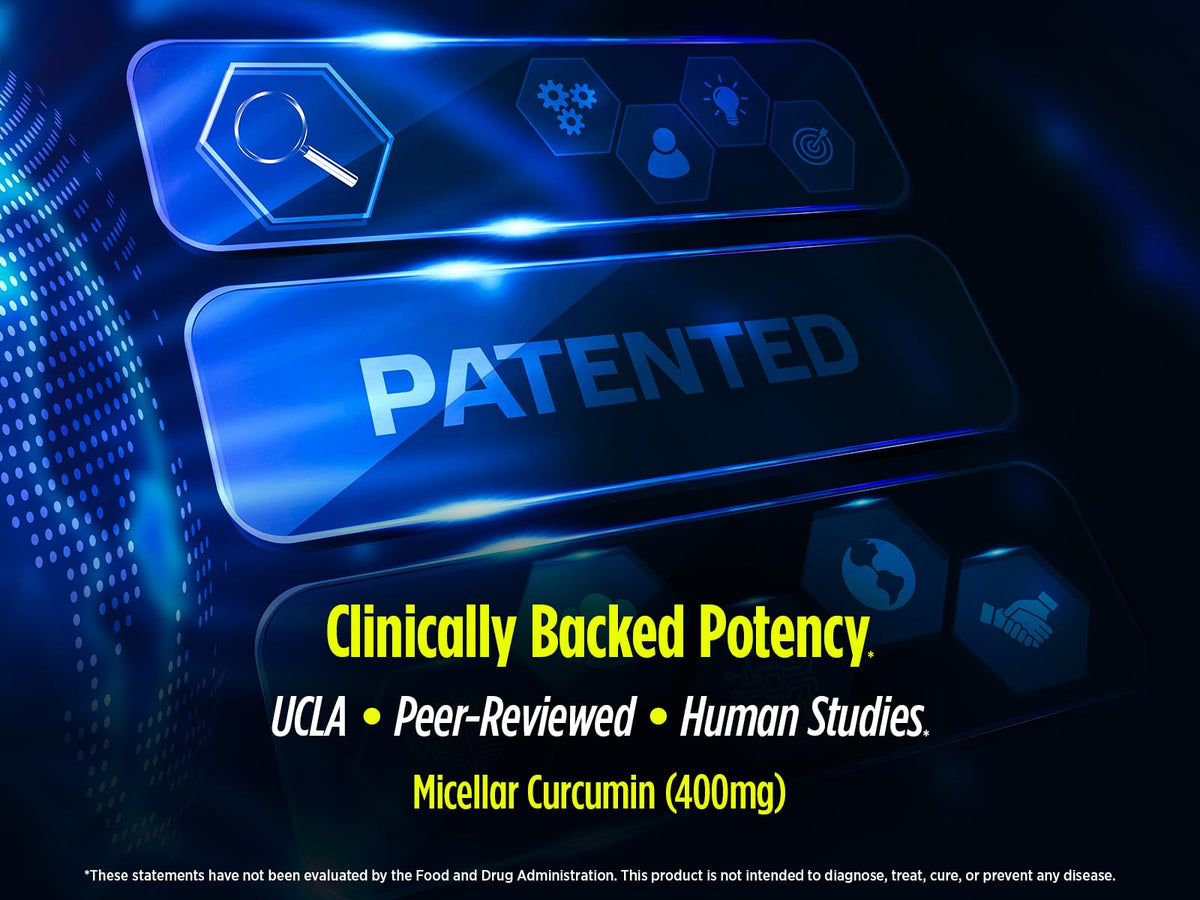 Biotest Curcuma Micellaire 400mg avec une main tenant la capsule