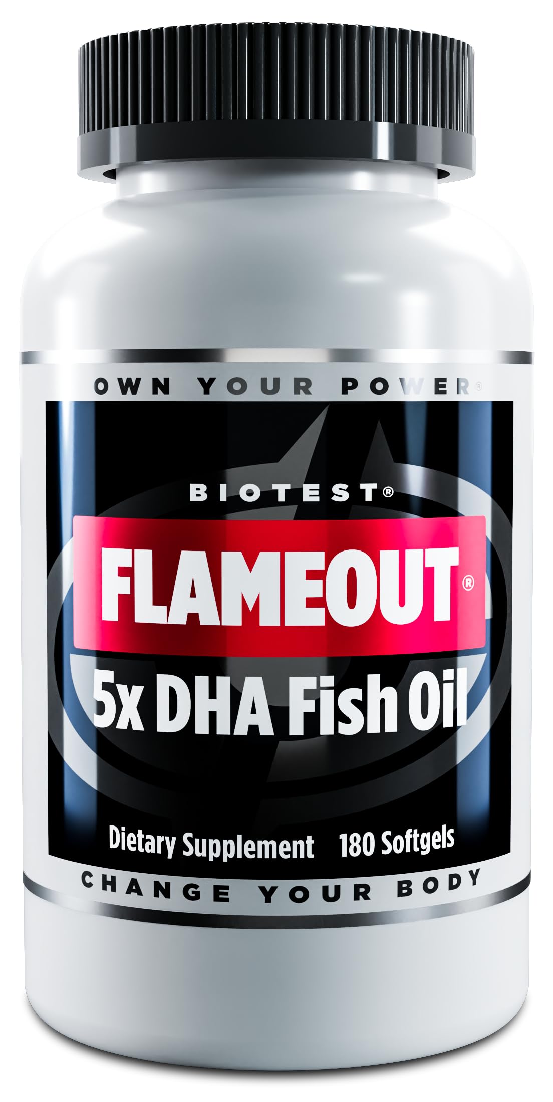 Biotest Flameout 5X DHA Huile de Poisson 4200mg bouteille frontale