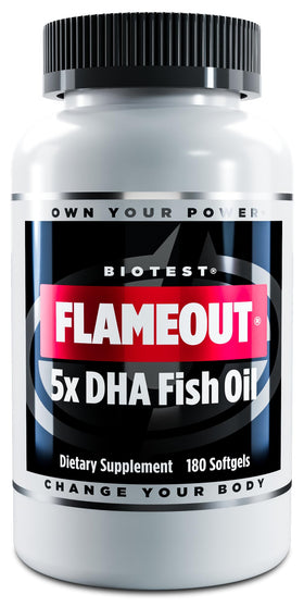 Biotest Flameout 5X DHA Huile de Poisson 4200mg bouteille frontale