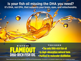 Biotest Flameout 5X DHA Huile de Poisson 4200mg étiquette