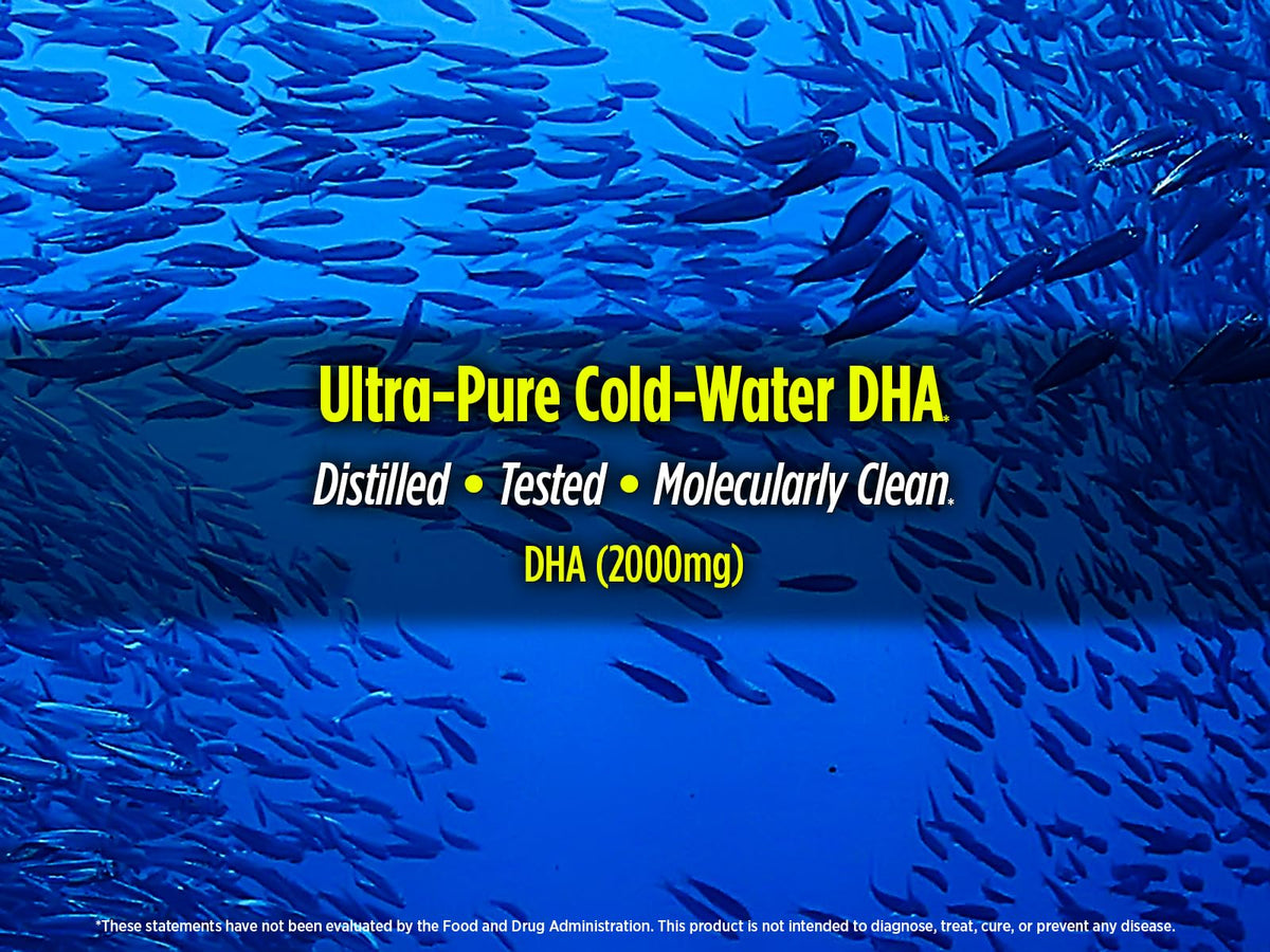 Biotest Flameout 5X DHA Huile de Poisson 4200mg sur une table
