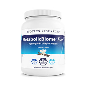 BIOTICS RESEARCH a balanced routine™ Fuel Protéine de Collagène Hydrolysée vanille, vue de face