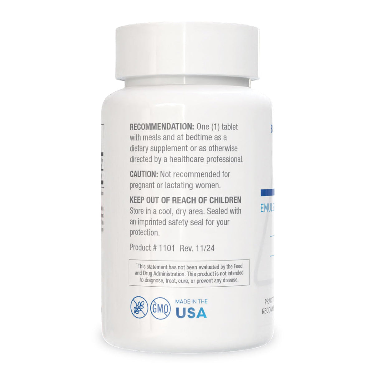 BIOTICS RESEARCH A.D.P. Huile d'Origan Émulsifiée 50mg sur fond blanc