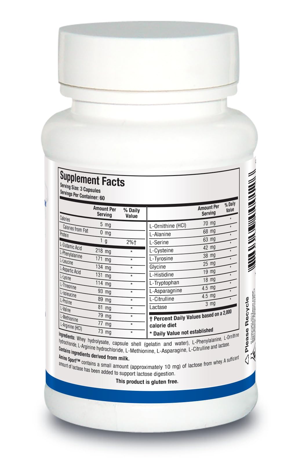 BIOTICS RESEARCH Amino Sport capsules ouvertes