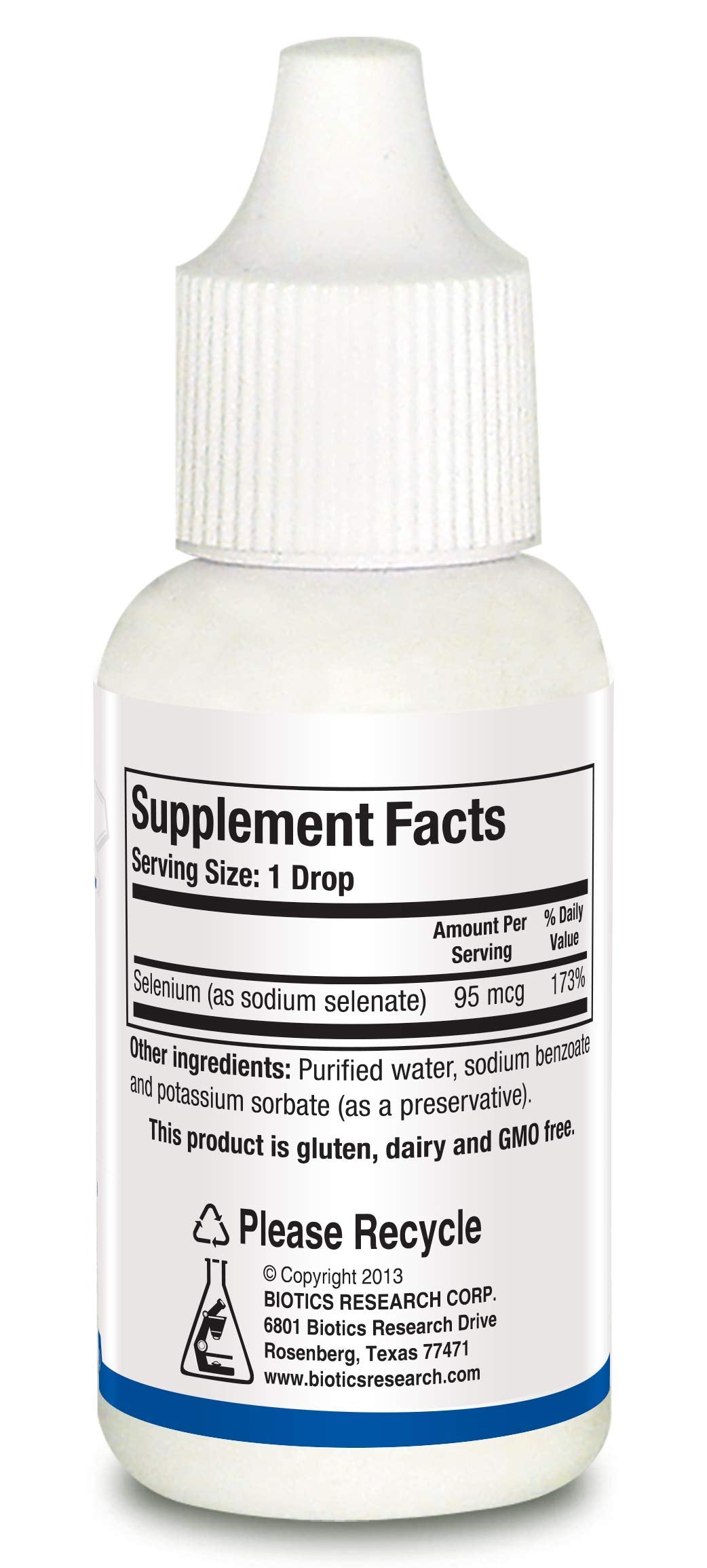 BIOTICS RESEARCH Aqueous Selenium Liquid 95mcg goutte à goutte
