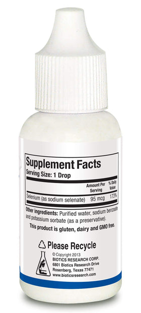 BIOTICS RESEARCH Aqueous Selenium Liquid 95mcg goutte à goutte