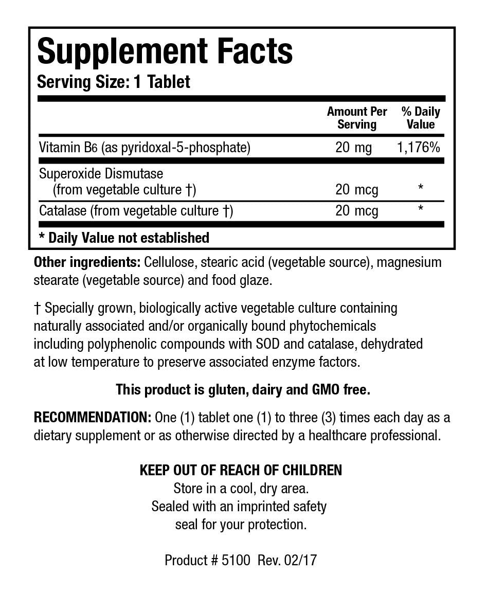 BIOTICS RESEARCH B6 Phosphate, flacon ouvert avec comprimés