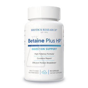 BIOTICS RESEARCH Betaine Plus HP HCL 700mg capsules front view