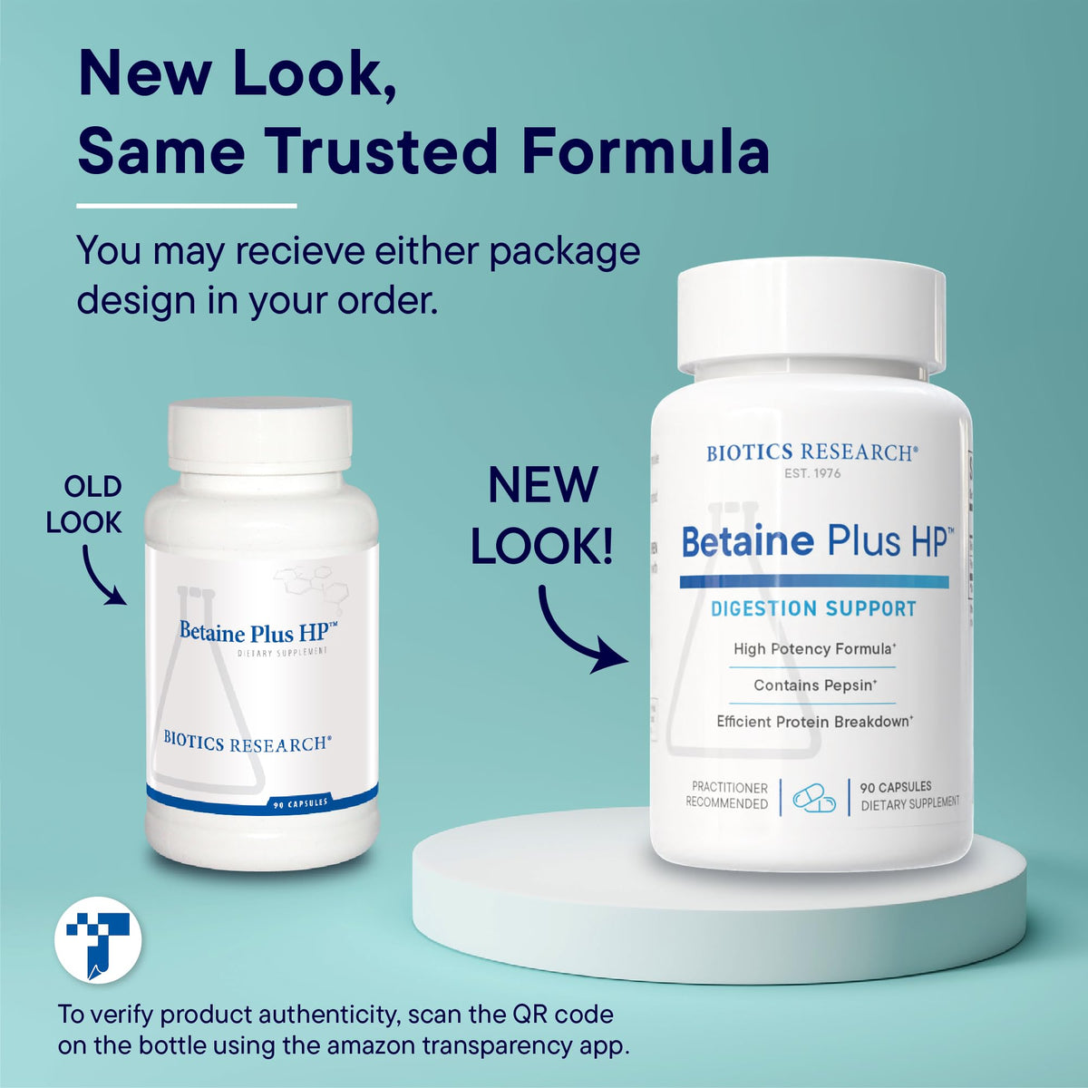 BIOTICS RESEARCH Betaine Plus HP HCL 700mg capsules with measuring spoon