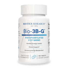 BIOTICS RESEARCH Bio-3B-G Complexe de Vitamines B 180 comprimés vue avant