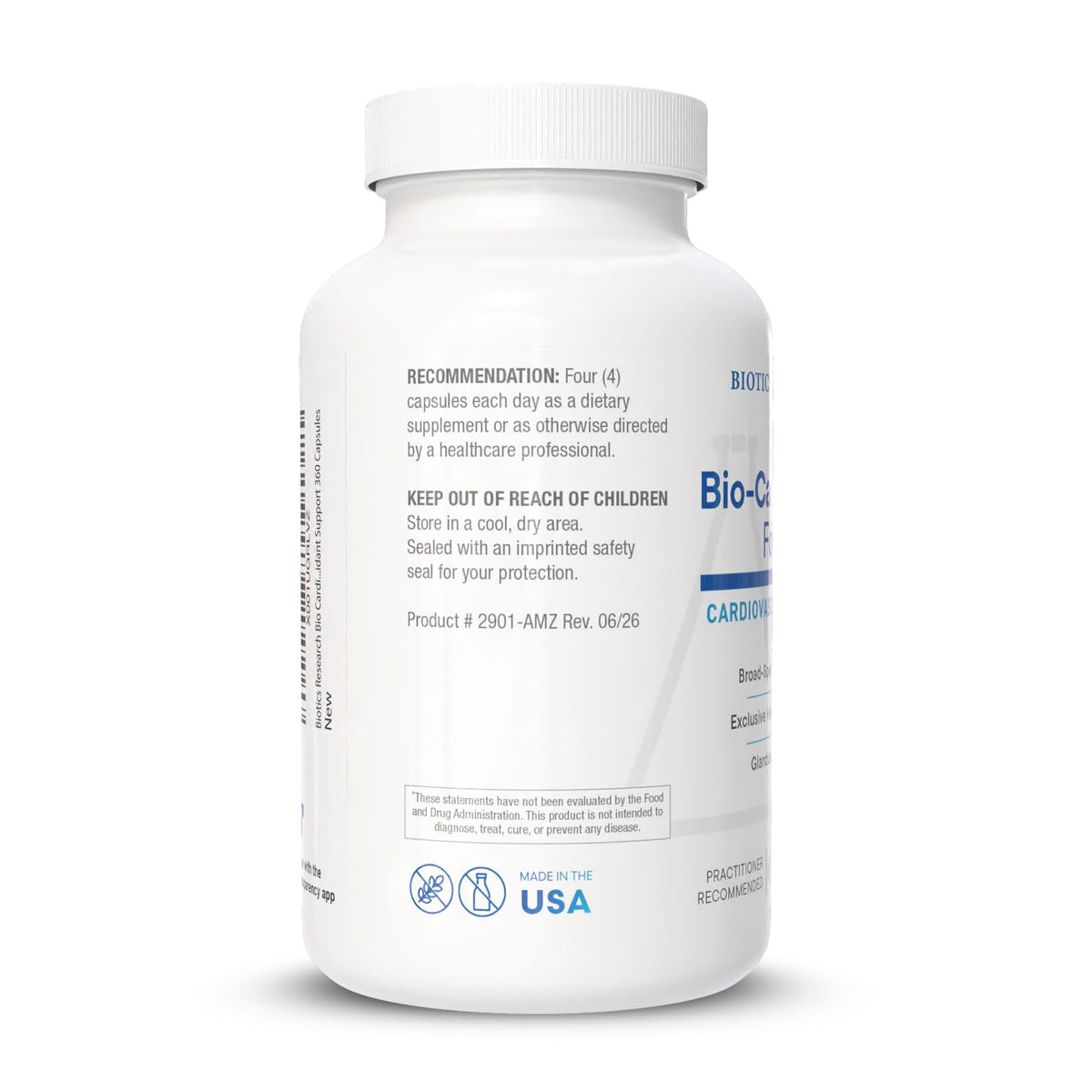 BIOTICS RESEARCH Bio Cardiozyme Forte capsules sur une table