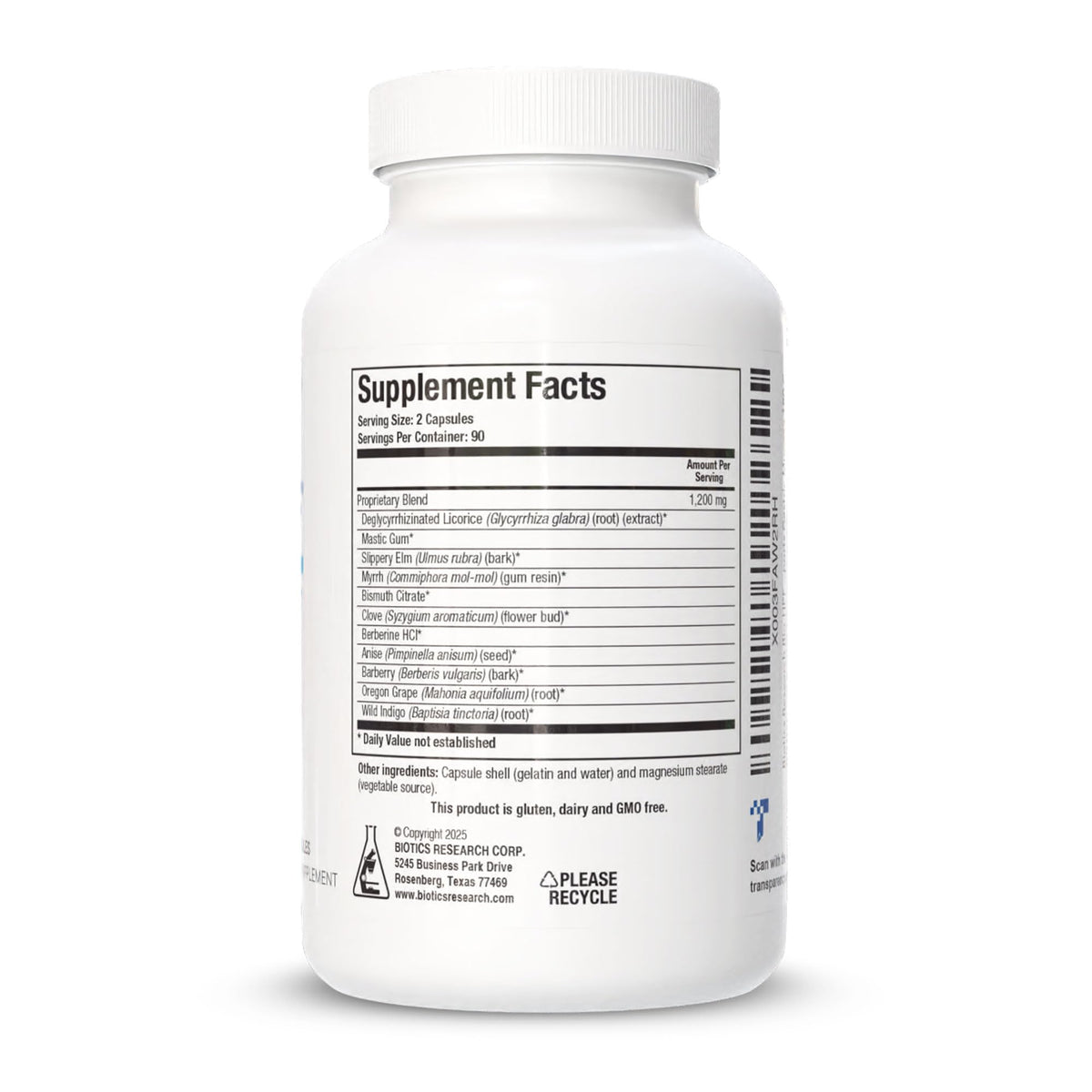 BIOTICS RESEARCH Bio-HPF capsules sur une table