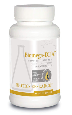 BIOTICS RESEARCH Biomega DHA Huile de Poisson 90 gélules vue de face