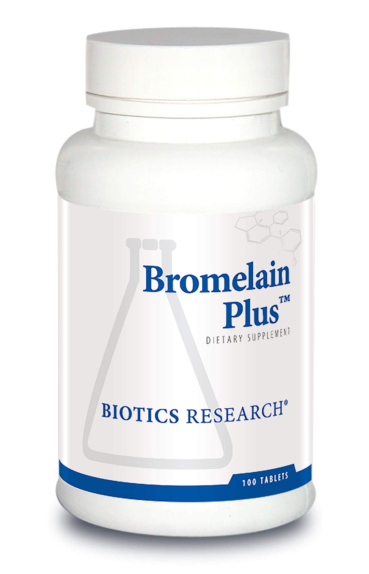BIOTICS RESEARCH Bromelain Plus 2500 MCU/G 100 Tablettes vue de face