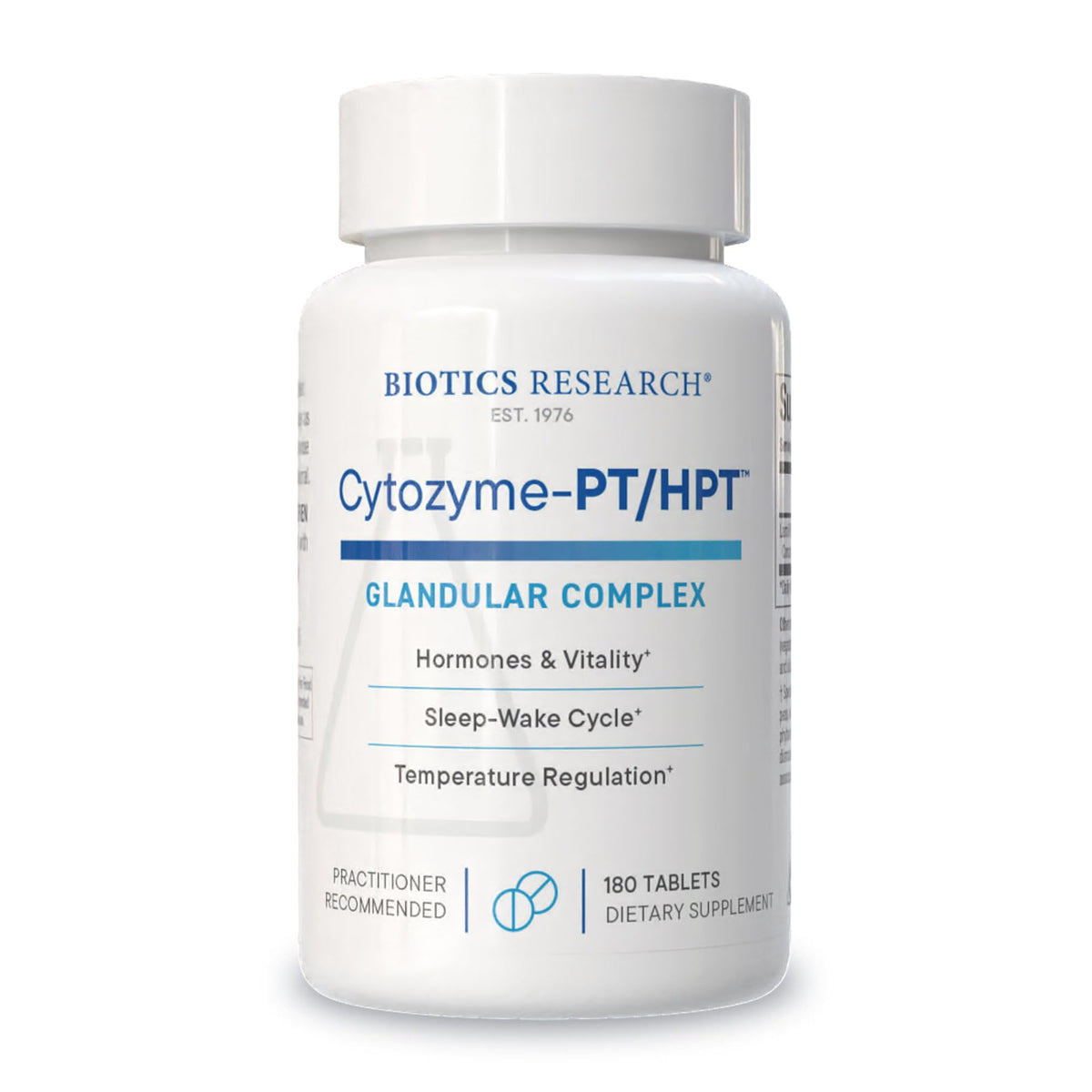 BIOTICS RESEARCH Cytozyme PT HPT 180 Tablettes 40 mg vue de face