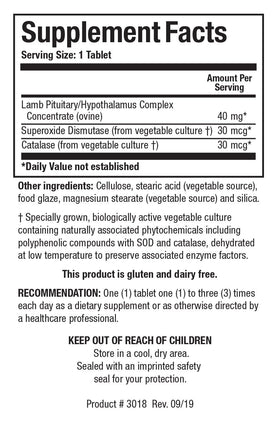 BIOTICS RESEARCH Cytozyme PT HPT 180 tablettes avec flacon