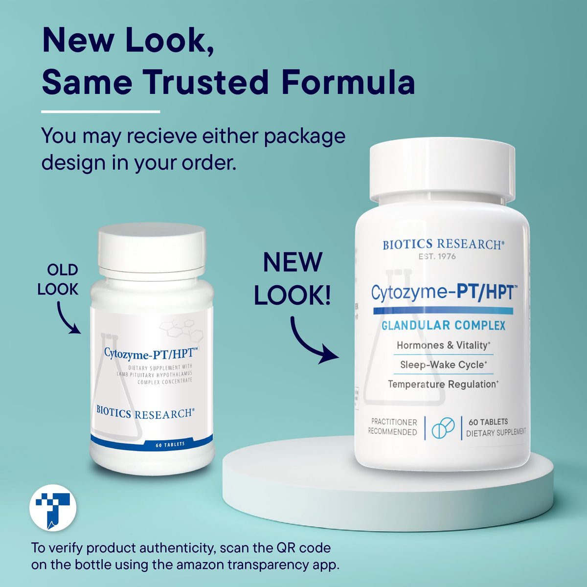 BIOTICS RESEARCH Cytozyme PT HPT 40mg - flacon ouvert