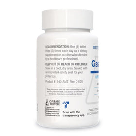 BIOTICS RESEARCH Gastrazyme™ comprimés sur une surface blanche