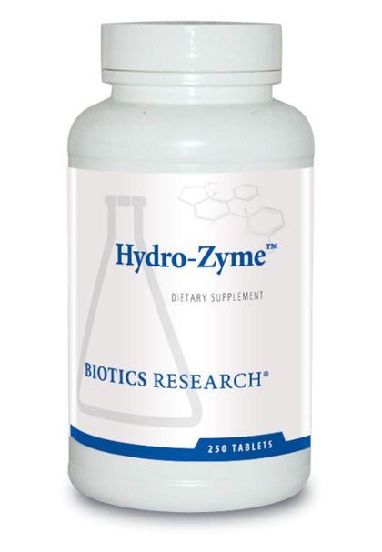 BIOTICS RESEARCH Hydro Zyme™ 250 comprimés vue de face