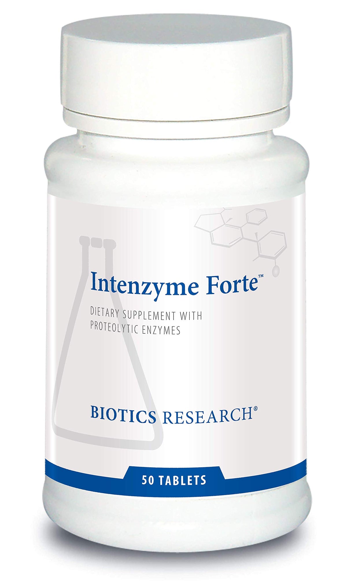 BIOTICS RESEARCH Intenzyme Forte™ 50 comprimés en boîte