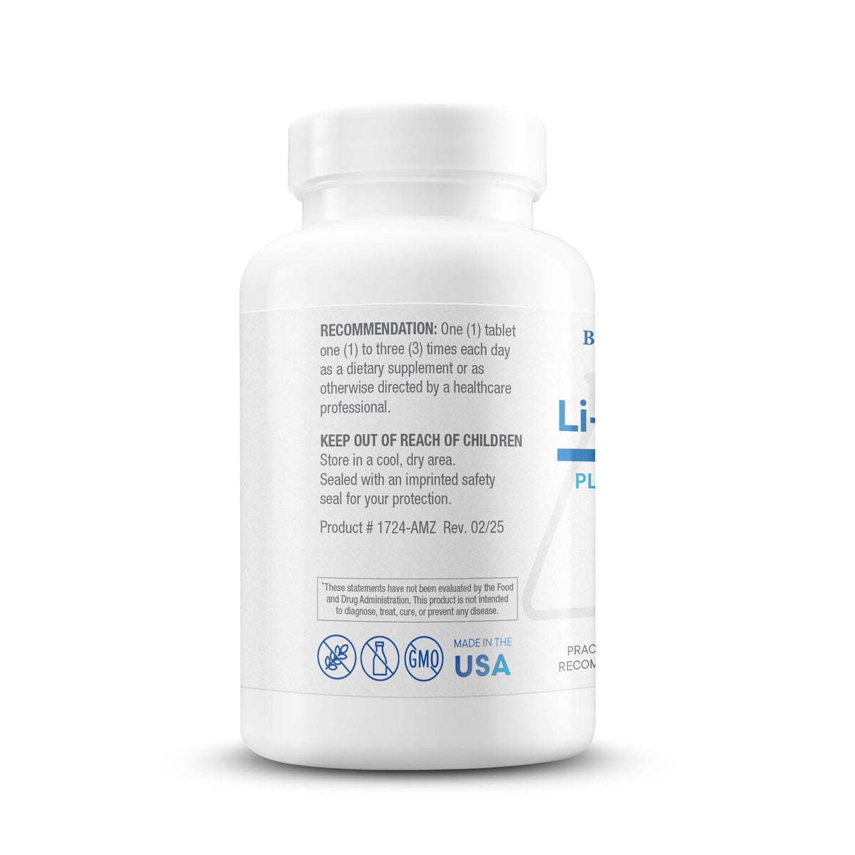BIOTICS RESEARCH Li Zyme Forte étiquette et informations nutritionnelles