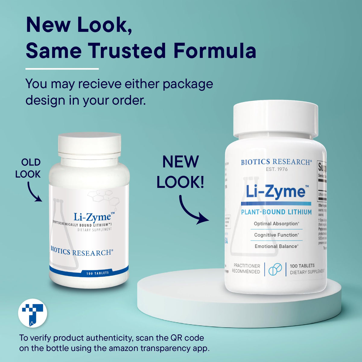 BIOTICS RESEARCH Li Zyme Lithium 50 mcg boîte ouverte