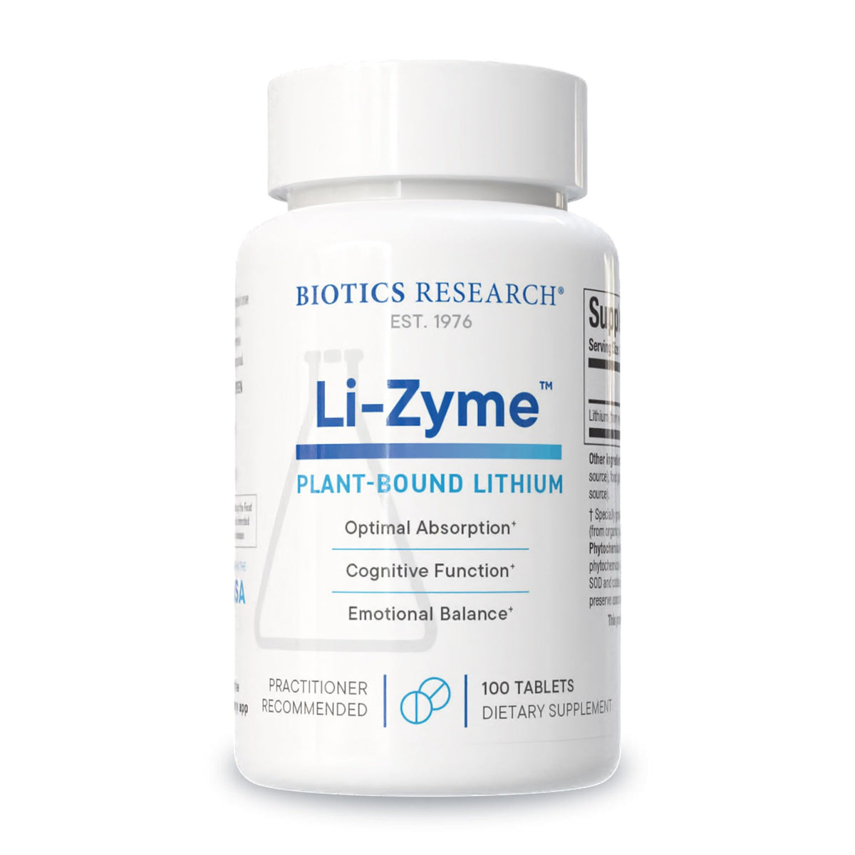 BIOTICS RESEARCH Li Zyme Lithium 50 mcg produit avant