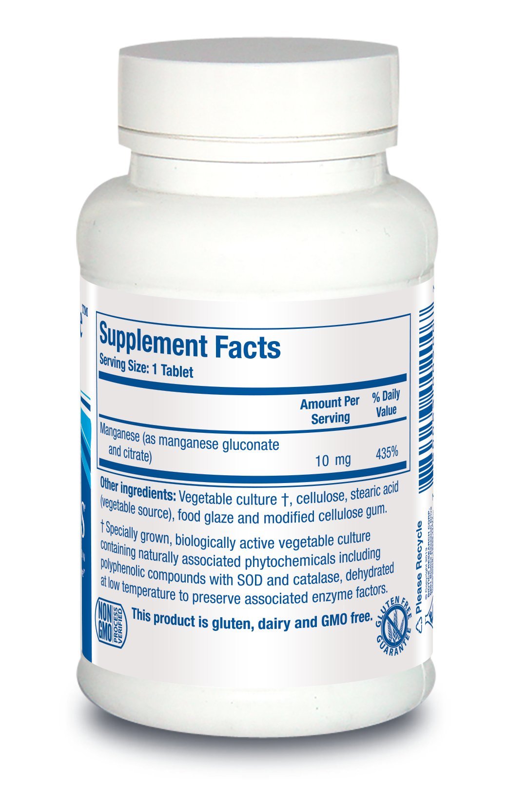 BIOTICS RESEARCH Mn Zyme Manganèse 100 Tablettes emballage