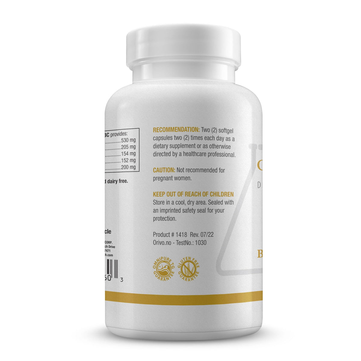 BIOTICS RESEARCH Optimal EFAs-BC 120 Softgels side view