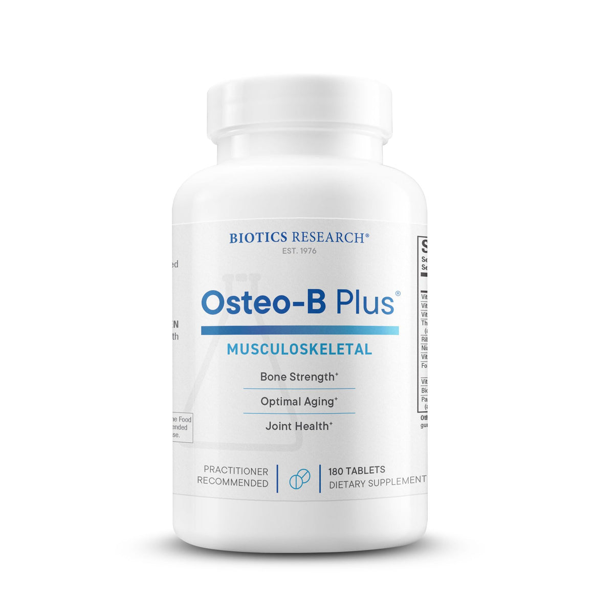 BIOTICS RESEARCH Osteo B Plus 180 comprimés vue de face