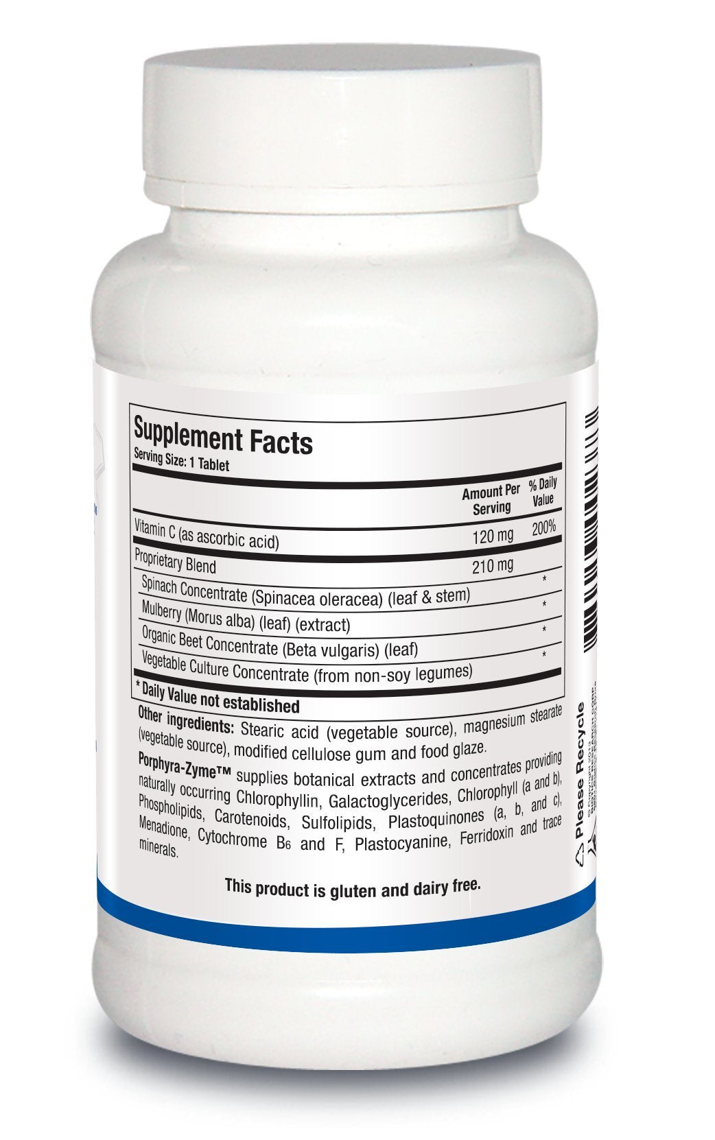 BIOTICS RESEARCH Porphyra Zyme Chlorophyll bottle side view