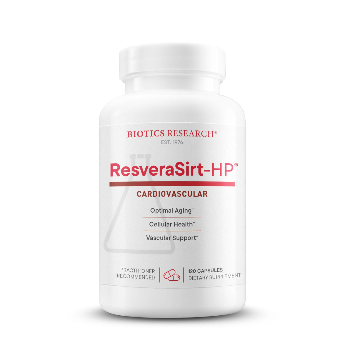 BIOTICS RESEARCH ResveraSirt HP 120 capsules front view