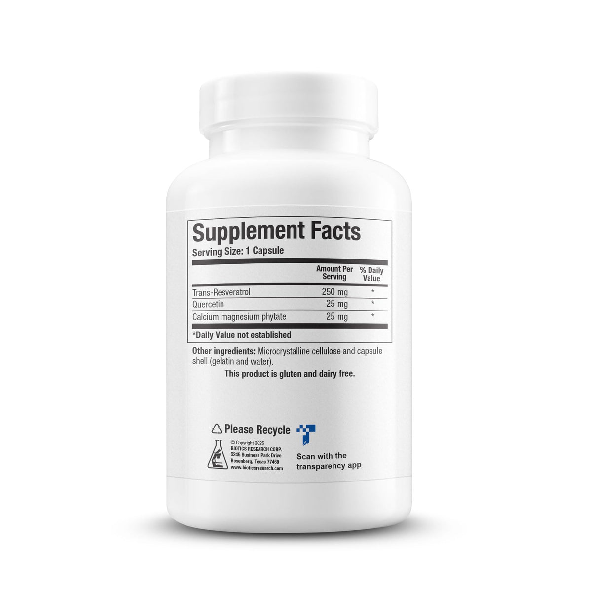 BIOTICS RESEARCH ResveraSirt HP bottle with capsules